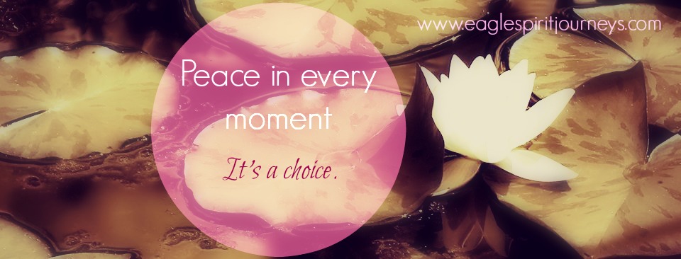 Peace in every moment. Its a choice